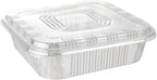 Waytiffer 20-Pack Disposable Aluminum Foil Tins - Heavy Duty Square Cake & Baking Pans with Plastic Dome Lids