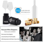 1 Pack Vacuum Champagne and Wine Bottle Stoppers - Reusable Preserver Corks, Keep Fresh for Wine Lovers for Christmas