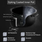 CUCHEN CRH-TWK0640WUS | IH Heating | Induction Heating Dual Pressure Rice Cooker | 6 Person, 1.5Quarts | 6 Cup (Uncooked) | Non-stick Coating | Stainless Cover | High/Non-Pressure | Easy Open Handle | Auto Steam Clean | Made in Korea