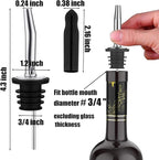 20 Pack Liquor Pour Spout, Liquor Bottle Pourers, Pour Spouts for Liquor Bottles with Dust Caps Seal Covers, Bar Tool, Hygienic, Dishwasher Safe