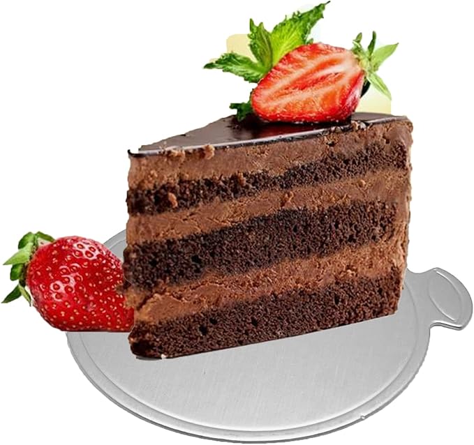 100pcs Mini Cake Boards, 3.1" Mini Round Cardboard, Mousse Cupcake Base for Cake Dessert, Silver