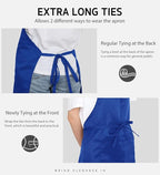 Syntus Apron for Men Women, Adjustable Cooking Kitchen Chef Aprons with 2 Pockets, Cotton/Polycotton/Polyester
