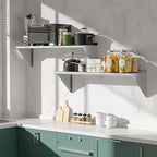 2 Pack Stainless Steel Shelf 12"x24" 260LB, Commercial Wall Mounted Metal Shelving for Home Kitchen, Restaurant