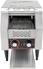 Commercial Toaster 150 Slices/Hour 1300W Heavy Duty Stainless Steel Commercial Electric Conveyor Toaster Oven with Three Baking Modes for Home Restaurants Bakery Use