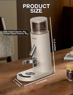 Burr Coffee Grinder – Portable Coffee Bean Grinder with 60 Grind Settings, LCD Timer, 51 & 58mm Portafilter Compatible - Rechargeable Electric Espresso Grinders for Home, Office & Travel