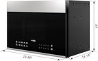 KoolMore 1.3 cu. ft. 24 inch Over The Range Stainless Steel Microwave (KM-MOT-OP1SS), 300 CFM Vent Hood Function, 1000W
