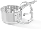SUNHOUSE – 2 Quarts Stainless Steel Sauce Pan with Lid - PFOA-Free, Stainless Steel Sauce Pan, Advanced Impact Bonding Induction Base, Stay-Cool Handle, Compatible with All Cooktops