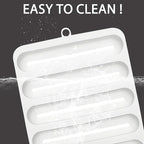 Silicone Eclair Mold, 6-Cavity Hot Dog Bun Pan, Finger Biscuit Baking Tray for Chocolate Cracker Bar, White, Set of 2