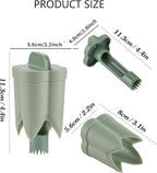 Pepper Seed Corer Remover Tool,2 in1 Efficient Bell Pepper Corer,Jalapeno Pepper Cutter Deseeder,Quick Cutting& Deseeding Pepper Seed Remover Tool, Kitchen Gadget Tool for Fruit Vegetables (Green)