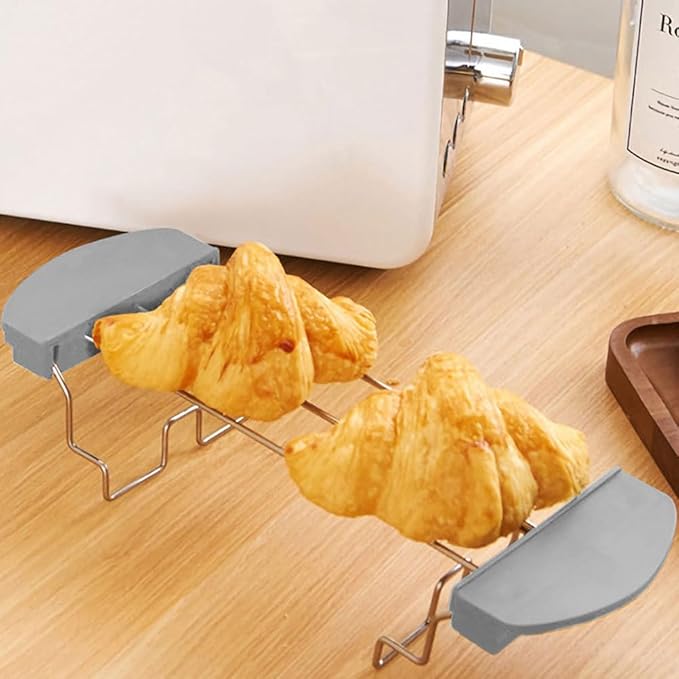 OUNONA 2Pcs Stainless Steel Toaster Warming Rack Sandwich Bread Holder Compatible with Most Toaster Ovens Kitchen Rack for Toast and Sandwiches