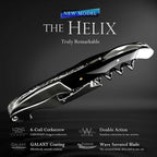 LUSCIOUZ Zero Resistance THE HELIX Elite Corkscrew Silent Wine Bottle Opener Waiters Corkscrew Wine Key (6-Coil Long Corkscrew)