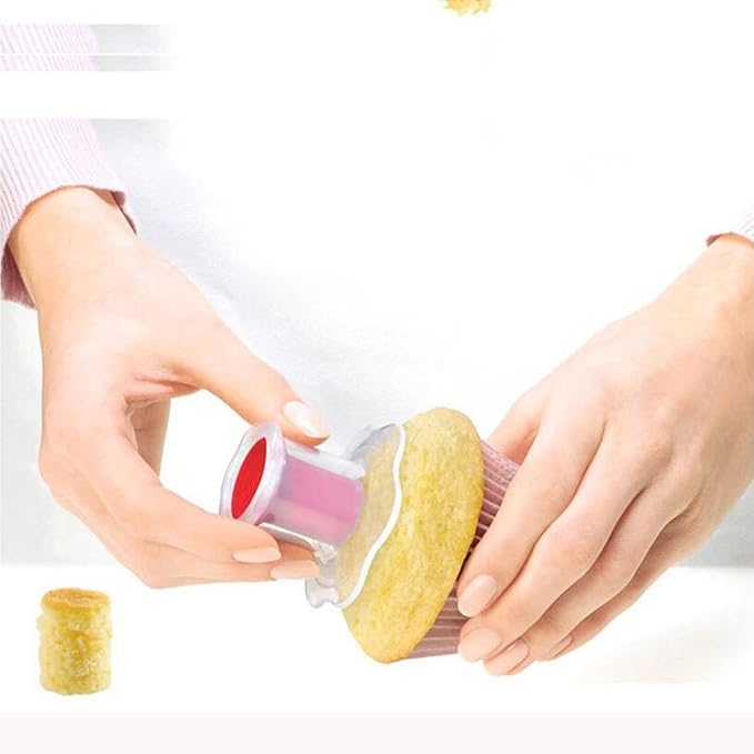 2pcs Cupcake Tools Muffin Cake Pastry Model Plunger Cutter Decorating Plastic Cake Digging Holes Device Filling - Cupcake Hole Punch