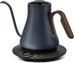 INTASTING Gooseneck Electric Kettle, ±1℉ Temperature Control, Stainless Steel Inner, Quick Heating, for Pour Over Coffee, Brew Tea, Boil Hot Water, 0.9L (Navy Blue)