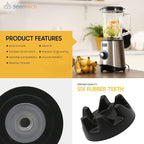 Seentech Blender Coupler Replacement Kit – Includes 2 Rubber Drive Sockets & Metal Wrench – Compatible with 9704230 Models for Blade Maintenance and Repair