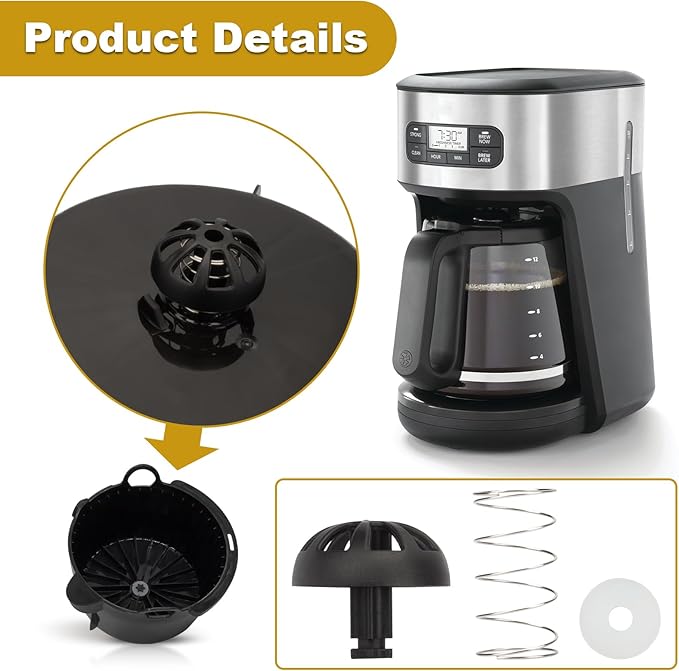 2-Pack Coffee Machine Brew Basket Bottom Spring Loaded Stopper Kits Fits for Mr Coffee Black and Decker Hamilton Coffee Maker Parts, Replace 990117900 990237500 185774-000-000 112435-000-000