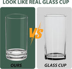 Shatterproof Plastic Drinking Glasses Set of 6, 17 Oz Clear Unbreakable Tumblers for Kitchen, Poolside & Patio – BPA-Free, Dishwasher-Safe, Acrylic Cups That Look Like Glass