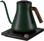 INTASTING Electric Kettles, Gooseneck Electric Kettle, ±1℉ Temperature Control, Stainless Steel Inner, Quick Heating, for Pour Over Coffee, Brew Tea, Boil Hot Water, 0.9L Hunter Green