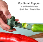 Pepper Seed Corer Remover, Upgrade 2 in 1 Bell Pepper Cutter Quickly Cutting and Deseeding Bell Pepper Corer Tool for Vegetables Kitchen Gadget