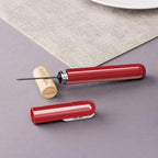 IPEROT Wine Bottle Opener, IPEROT Air Pressure Wine Corkscrew With Cutting Wine Bottle Foil Knife, Effortlessly Open Wine Bottles Without Damaging Corks, Easy-to-Use(Red)