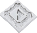 Picture Frames Silicone Mold Photo Frame Fondant Molds Vintage Frame Mold Baroque Frames Chocolate Molds For Sugar craft Cake Decoration Cupcake Topper Candy Polymer Clay Gum Paste Set of 4