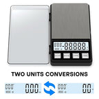 Weightman Espresso Scale with Timer 1000g x 0.1g Small & Thin Travel Coffee Scale, Mini Digital Scale Grams and Ounces with Large Backlit LCD Stainless Steel Pocket Food Scale Drip Tray Pulling Scale