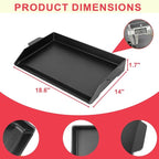 Cast Iron Griddle for Gas Grill, Kitchen Stove Top, Universal Flat Top Griddle Grill Flat Insert for Outdoor Camp Camping and BBQ Accessories, Large Cast Iron Skillet for Range Oven, Gift for Men