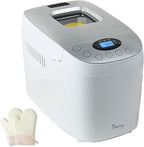 Davivy Bread Maker Machine with 2 Dough Kneading Paddles,15-in-1 Automatic Large Capacity Bread Machine Nonstick Bowl For Bread, Jam& Yogurt, 3 Loaf Sizes and 3 Crust Settings