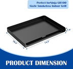 Griddle Plate for Ninja GR101 Sizzle Smokeless Indoor Grill, 14 inch Flat Top Grill Plate for Ninja Smokeless Sizzle GR100 Series Griddle Attachment Accessories, Non-stick GR101 Accessories