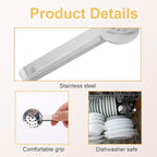 Tea Bag Squeezer Tongs, Stainless Steel Teabag Strainer Dispenser Gripper Picker Accessories for Tea Drinkers Gifts (Silver)