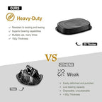 Oval Aluminum Foil Takeout Containers with Lids (5 Pack) – 2X Thicker Heavy Duty Black Food To-Go Trays for Restaurants, Delivery, Meal Prep & Food Service, 25oz