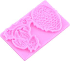 Dragon Fondant Molds Dragon Egg Silicone Candy Mold For Cake Decoration Cupcake Topper Candy Polymer Clay Gum Paste Set Of 2