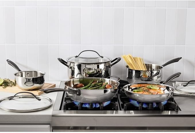 Cuisinart RADIANT PRO 8-Piece Stainless with Brushed Titanium Finish Cookware Set