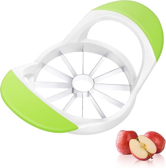 Supercenter Apple Cutter, Apple Corer and Slicer - Stainless Steel Apple Corer - 4.72 Inch Apple Slicer Tool with 12 Super Sharp Blades, lightweight Apple Slicer and Corer with Anti-slip Handle