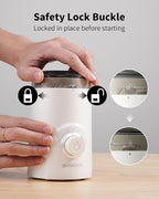 SHARDOR Electric Super Silent Blade Coffee Grinder, Timed Grind Control Rotary Knob, Adjustable Coarse to Fine for Coffee Beans, Spices & Herbs, White