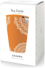 Tea Forte Double-Walled Ceramic Kati Cup, Removable Stainless Steel Infuser Basket and Lid, Steeps 12 oz Loose Leaf Tea, Dishwasher & Microwave Safe, Gifts for Mom, Chakra