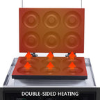 Donut Maker Machine Electric Doughnut Baker Maker Machine 110V Commercial Use Nonstick, Temperature 122-572℉,Commercial Waffle for Restaurant and Home Use (6 Holes Donut Maker)