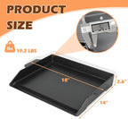 Universal Cast Iron Griddle 18.6" x 14", Pre-Seasoned Nonstick Flat Top Grill Griddle Plate for Outdoor Gas Grill/Charcoal Grill/Stove Top with Extra High Sidewall & Grease Groove, for Camping