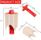 Pepper Corer, 2 in 1 Red Bell Pepper Seed Corer Remover Tool, Fruit & Vegetable Corers Quick Cave Tools for Jalapeno Cutter Deseeder, Red-S