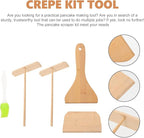 Wear-resistant Crepe Spreader and Pancake Spatula Set 5pcs Kitchen Gadget Kit for Household Crepe and Pancake Making Convenient Cooking Tool for Breakfast Preparation