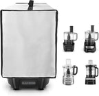 Cover for BLACK+DECKER and KitchenAid 7-8 Cup Food Processor, Heavy Duty Waterproof Dustproof Food Processor Protective Case Cover, Accessories for BLACK+DECKER Food Processors (Gray)