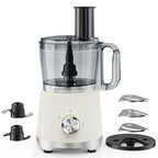NEWBULIG Food Processor 10.5 Cup, Vegetable Choppers with Slicing Shredding Chopping Kneading, Dishwasher Safe, Food Grinder, Stainless Steel Blades, for Smoothie Fruit Dough, 2.6QT