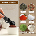 Coffee Scoop & Funnel for K-Cups Reusable, Coffee Spoon with Slide Scoop Measuring Scoo p with Funnel for Filling Water Bottles for Ground Coffe e Protein Powder without Spilling (black2)