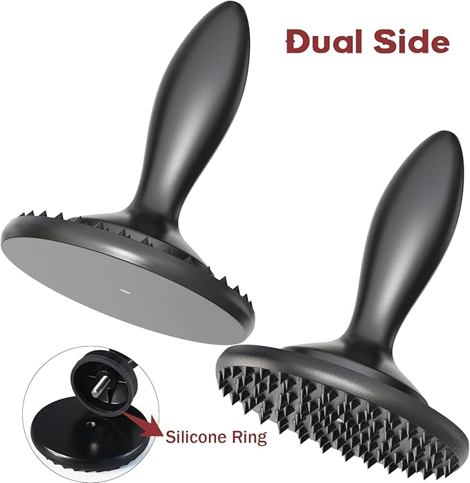 3 in 1 Meat Tenderizer Tool - Meat Mallet, Dual-Sided Kitchen Pounder for Tenderizing Steak, Chicken Cutlet