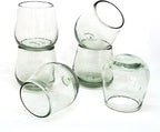 Clear 6 oz Roly Poly Glasses (set of 6), Recycled Glass, Lead-free, Toxin-Free (6 oz Roly Poly)