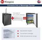 Kegco HBK309X-1 Keg Dispenser, 1 faucet without keg Black Stainless Steel