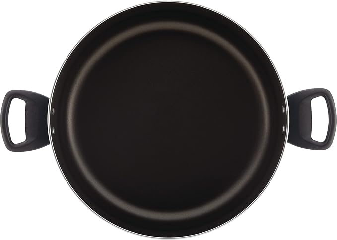 Farberware Cookware Nonstick Stockpot with Lid, 10.5 Quart-Black