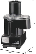 Waring Commercial WFP14SC 3.5 Quart Continuous Feed Food Processor, 1 HP Motor, Extra Large Feed Tube, Patented LiquiLock Seal Bowl System, Includes 3.5 Quart Clear Cutter/Mixer Bowl, Grating, Shredding, Slicing, Whipping Disc and a Standard S blade fo...