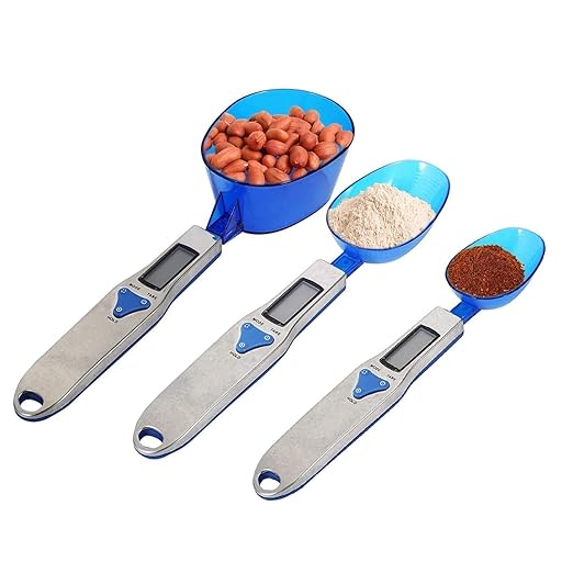 HERCHR Electronic Digital Spoon 500/0.1g Kitchen Scales Measuring Tool Food Scale Spoon Electronic Measuring Spoons Weight Scale Portable Spoon with Scale for Milk, Tea, Flour, Spices