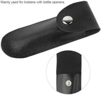 New Bottle Opener Leather, Wine Opener Set Wine Opener Holster Case Small Leather Bag Leather Wine Knife Set Wine Tool PU Bag for Home Indoor Outdoor(black)