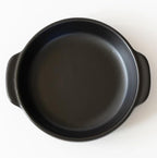 Santo Banko Ware Au Gratin Dish, Large, 22.0 fl oz (650 ml), Heat Resistant, Oven-safe, Direct Fire, Microwave, Dishwasher Safe, Stackable, Black, Made in Japan